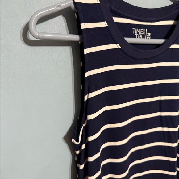 SELLING TIME & TRU DRESS For WOMEN SIZE XS STRIPED NWT SLEEVELESS  NAVY BLUE - Picture 8 of 11